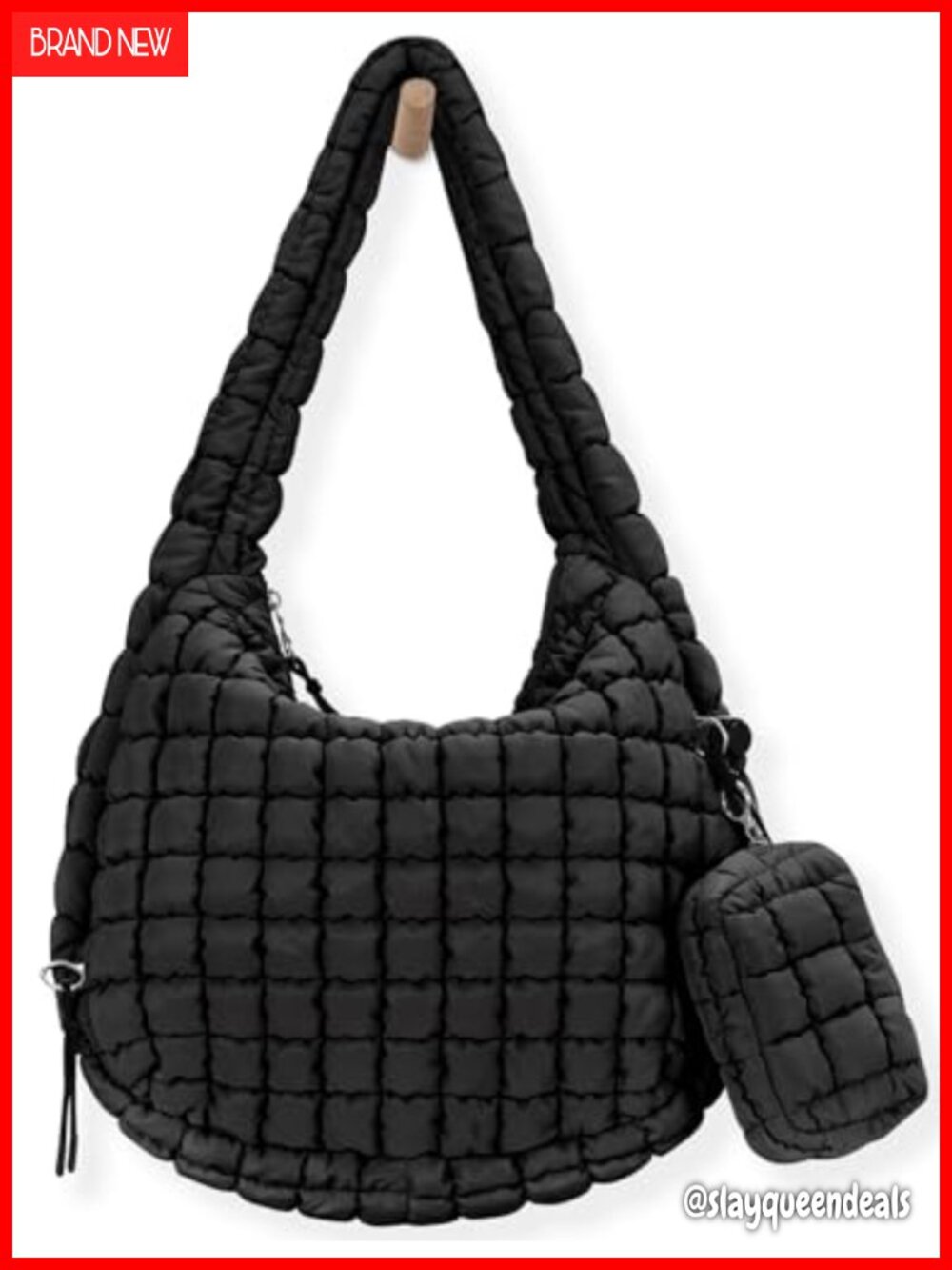 Puffer Tote Bag Quilted Puffy Lightweight Carryall Crossbody Tote for Women